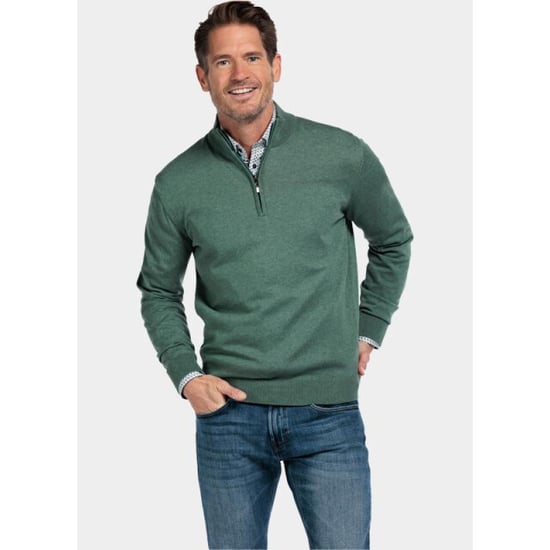 Bos Bright Blue Half zip cotton 1/2 zipp regular fit 618400cct-13/735 - Image 1