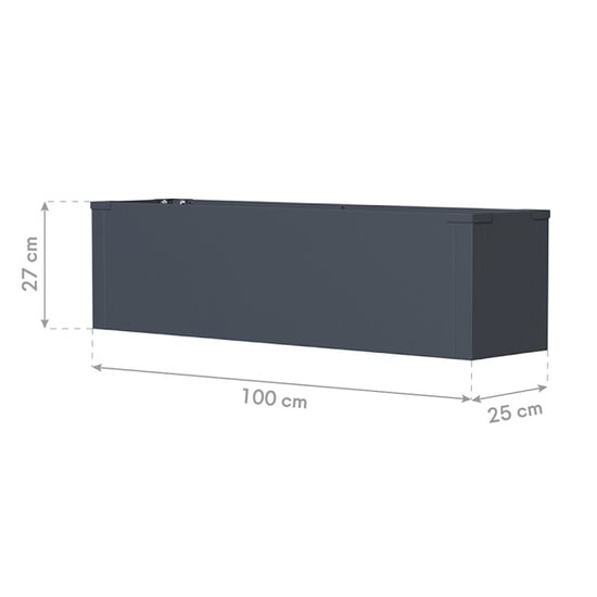 Westmann Talus m metalen plantenbak met bodem 100x25x27 cm - - Image 6