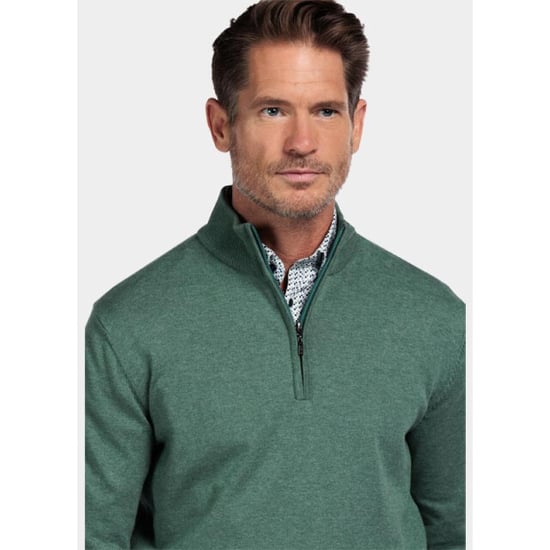 Bos Bright Blue Half zip cotton 1/2 zipp regular fit 618400cct-13/735 - Image 3