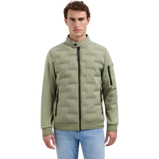 No Excess Jacket short fit sealed knitted mix light army - Image 4