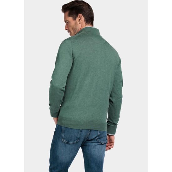 Bos Bright Blue Half zip cotton 1/2 zipp regular fit 618400cct-13/735 - Image 4