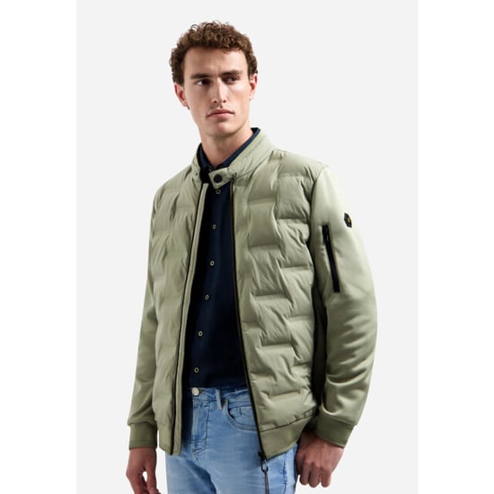 No Excess Jacket short fit sealed knitted mix light army - Image 6