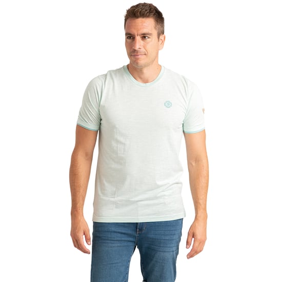 Heren Korte Mouwen Microgestreept T-Shirt PRI2532 - Image 1