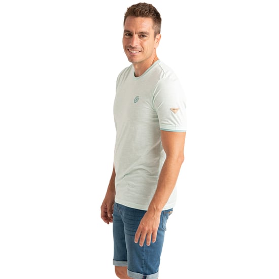 Heren Korte Mouwen Microgestreept T-Shirt PRI2532 - Image 2