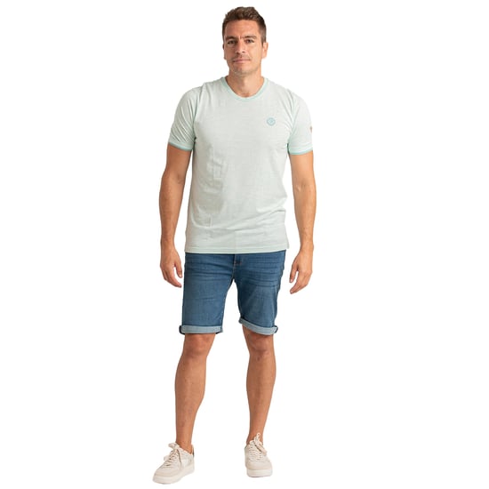 Heren Korte Mouwen Microgestreept T-Shirt PRI2532 - Image 3