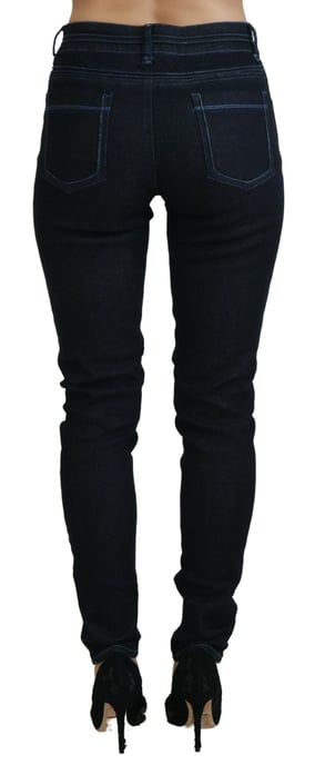 Smala mörk tvättade jeans - Image 3