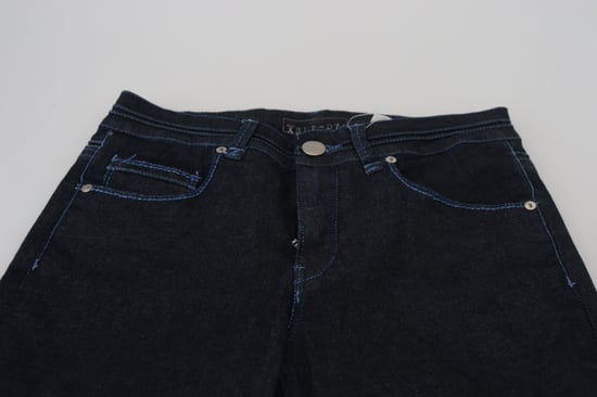 Smala mörk tvättade jeans - Image 4
