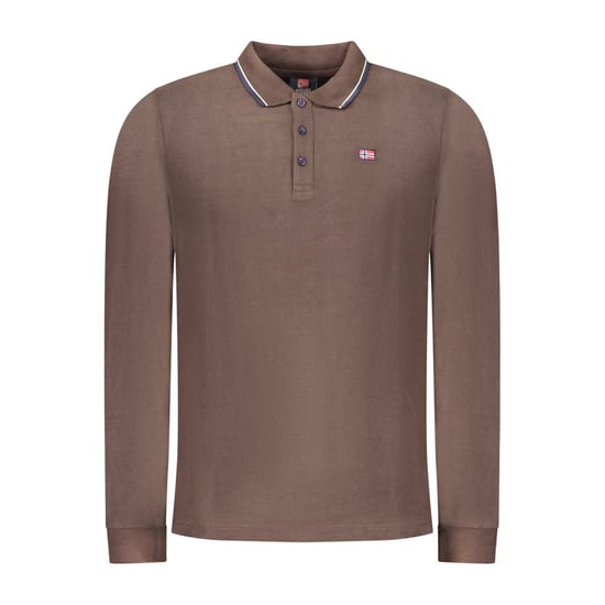 Noorwegen 1963 Marrone Katoenen Heren Polo-Shirt - Image 1
