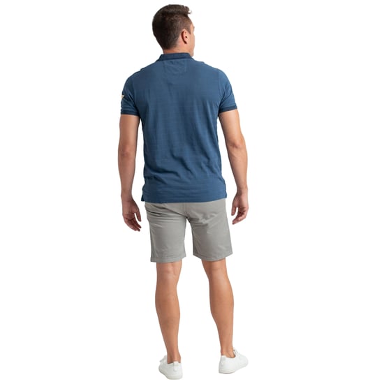 Men's Short Sleeve Polo Shirt in Striped Cotton with Pocket PRI2635 - Image 4