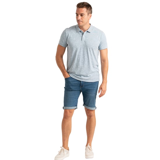 Heren Korte Mouw Polo met Vlamtextuur en Print PRI2645 - Image 3