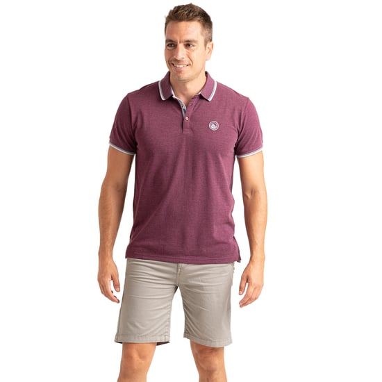 Heren Polo T-shirt met Korte Mouwen, Katoen Melange Brei PRI2636 - Image 1