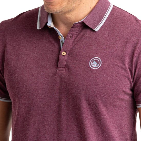 Heren Polo T-shirt met Korte Mouwen, Katoen Melange Brei PRI2636 - Image 2
