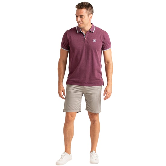 Heren Polo T-shirt met Korte Mouwen, Katoen Melange Brei PRI2636 - Image 3