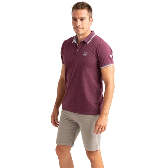 Heren Polo T-shirt met Korte Mouwen, Katoen Melange Brei PRI2636 - Image 4