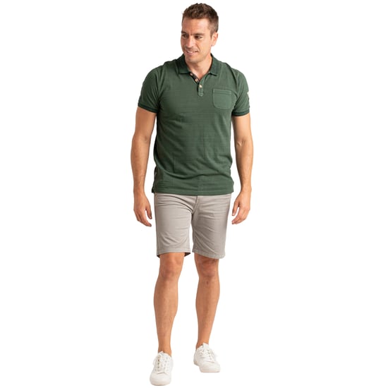 Heren Korte Mouwen Polo in Gestreepte Katoen met Pocket PRI2635 - Image 3