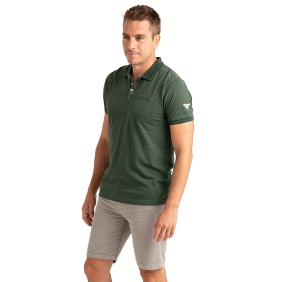Heren Korte Mouwen Polo in Gestreepte Katoen met Pocket PRI2635 - Image 4