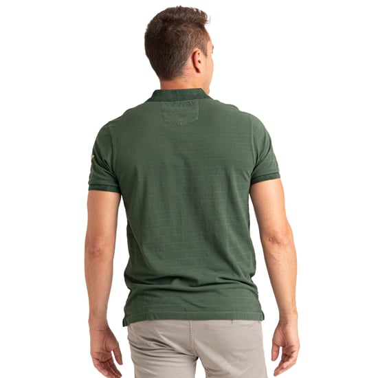 Heren Korte Mouwen Polo in Gestreepte Katoen met Pocket PRI2635 - Image 5