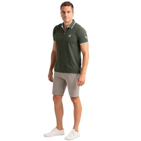 Heren Korte Mouw Polo Shirt, Katoen Melange Brei PRI2636 - Image 3