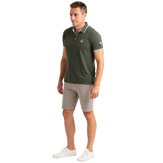 Heren Korte Mouw Polo Shirt, Katoen Melange Brei PRI2636 - Image 6