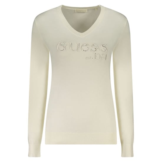 Guess Jeans Bianco Viscose Dames Langzaam Shirt - Image 1