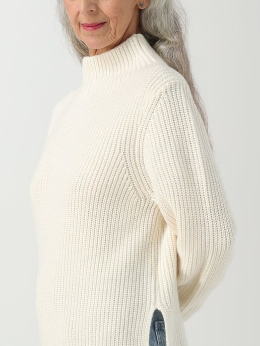 Ribbad Mockneck Merinoulltröja - Image 3
