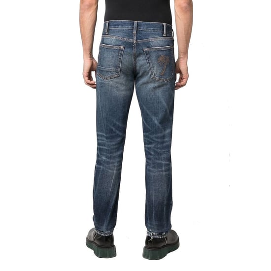 Palm Angels Blauwe Katoenen Rechtaf Jeans - Image 3