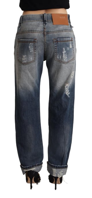 Versleten Boyfriend Jeans Gescheurde Denim Broek - Image 2