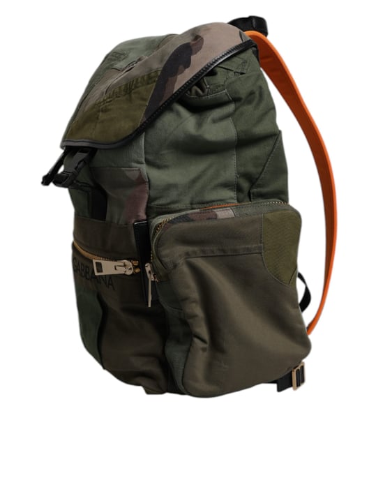 Militaire Groene Patchwork Reistas Rugzak - Image 2