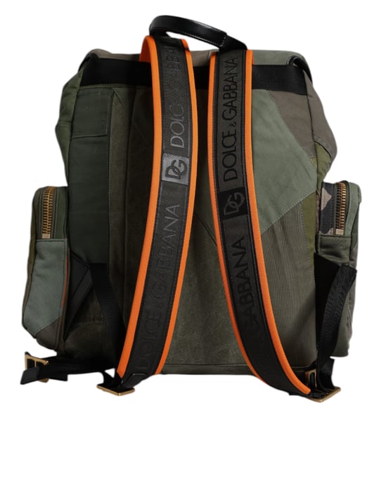 Militaire Groene Patchwork Reistas Rugzak - Image 3