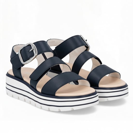 Remonte D3n50 Womens Ankle Strap Sandals Blue - Image 2