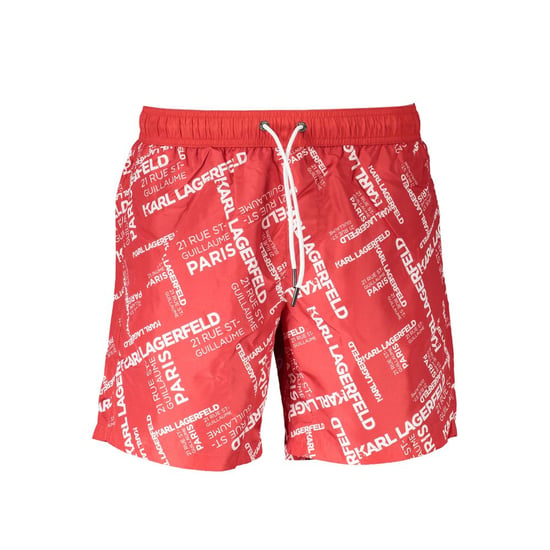 Karl Lagerfeld Rosso Polyester Men's Swim Boxer - Image 1