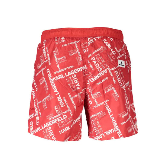 Karl Lagerfeld Rosso Polyester Men's Swim Boxer - Image 2