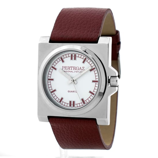 PERTEGAZ Bordeaux Leren Horloge - Image 1