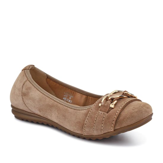 Jones Bootmaker Yvette Leather Wide-Fit Ballet Pumps - Image 1