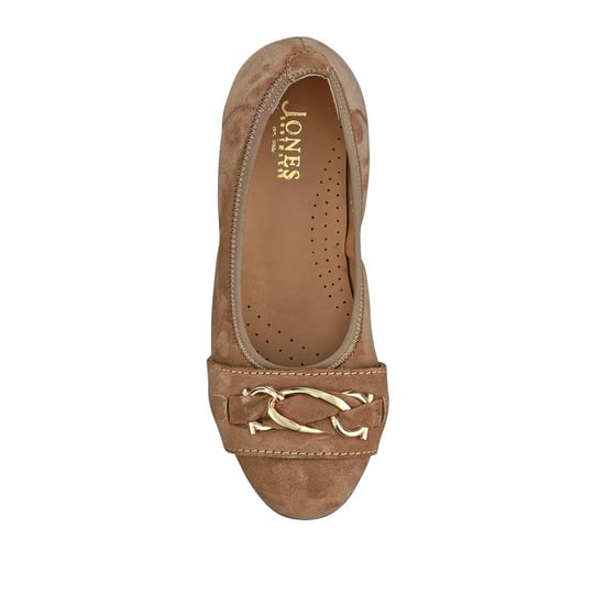Jones Bootmaker Yvette Leather Wide-Fit Ballet Pumps - Image 4