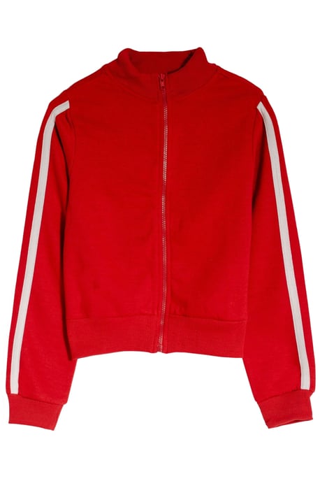 Red Retro Full Zip Track Jacket - Image 3
