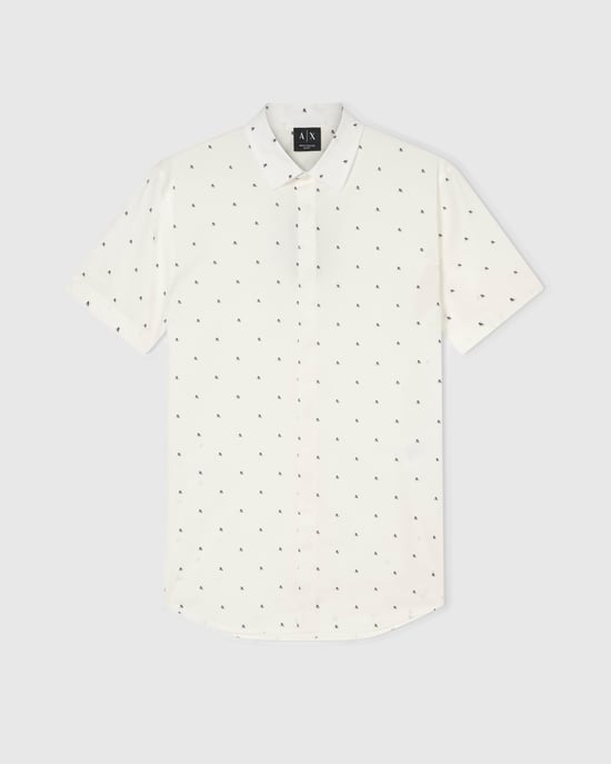 F0198 Short Sleeve Shirt in Ivory - Image 1