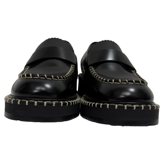 Chloé Noua Whipstitched Loafers in Black Leather - Image 2