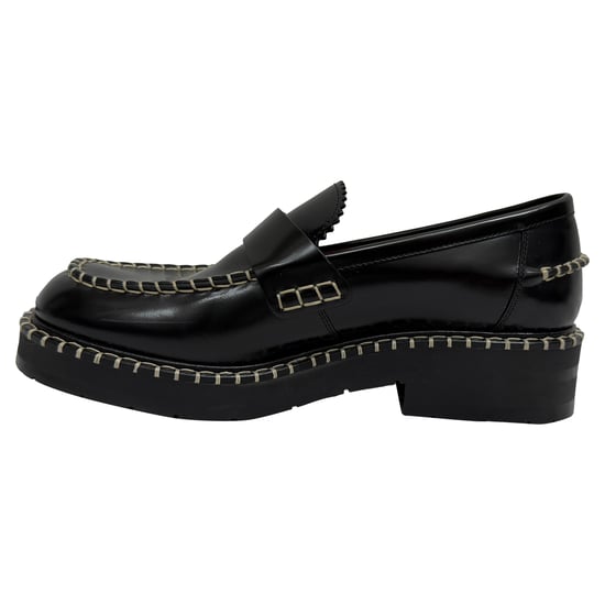 Chloé Noua Whipstitched Loafers in Black Leather - Image 4