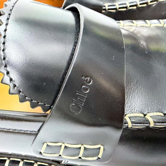 Chloé Noua Whipstitched Loafers in Black Leather - Image 6