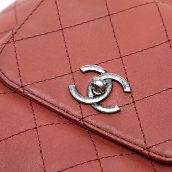 Tweedehands Medium Stitched Kalfsleren Urban Luxe Rugzak met Touwsluiting - Image 6