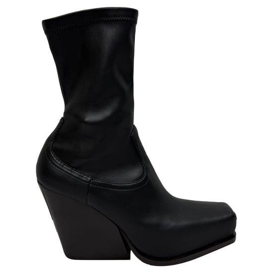 Stella McCartney Cowboy 80 Enkellaarsjes in Zwart Nepleer - Image 1