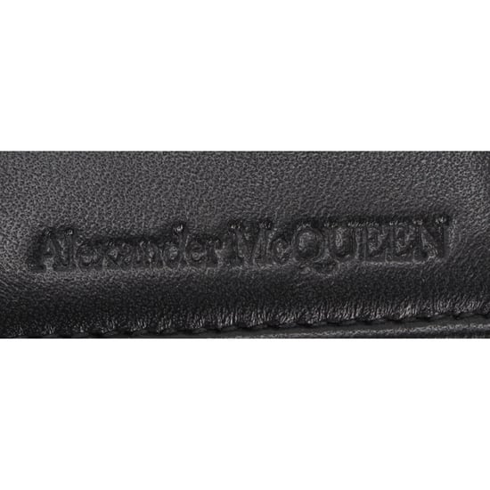Alexander McQueen Card Holder with Strap Lanyard in Black Leather - Image 6