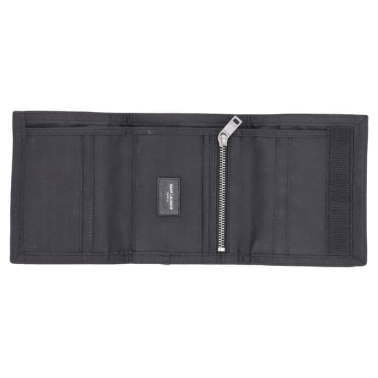 Saint Laurent Palm Tree Tri-Fold Wallet in Black Nylon - Image 5