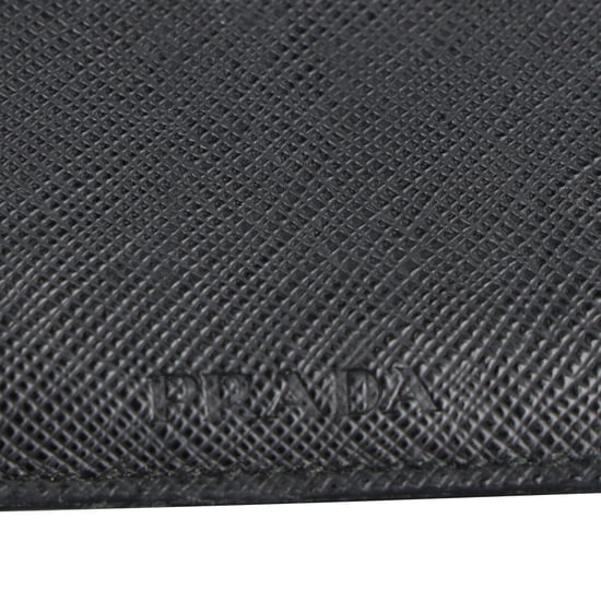 Prada Lux Kaart Houder in Zwart Saffiano Leder - Image 4