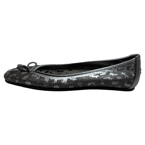 Jimmy Choo Perforated Ballet Flats in Metallic Silver Leather - Image 6