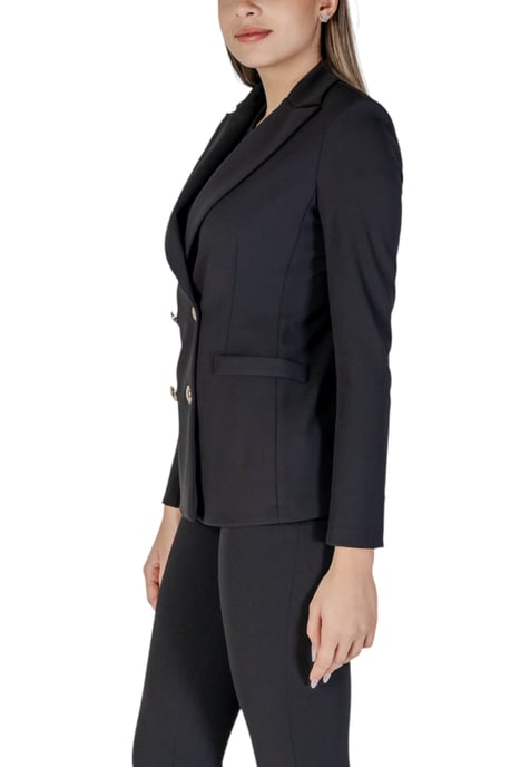 Zwart Slim Fit Dubbel Breasted Blazer - Image 2