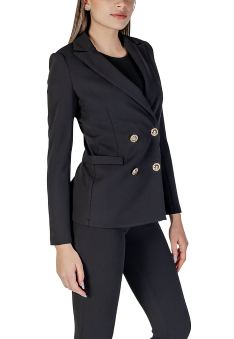 Zwart Slim Fit Dubbel Breasted Blazer - Image 3