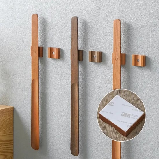 Casa di Elturo Schoenlepel hout donker eiken met magnetisch ophang basis wandmontage 55cm - Image 5