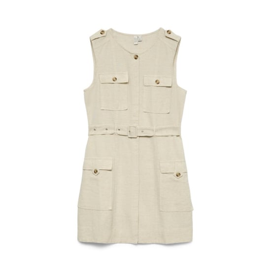 Vero Moda Vmjosephine sl short dress wvn btq beige - Image 1